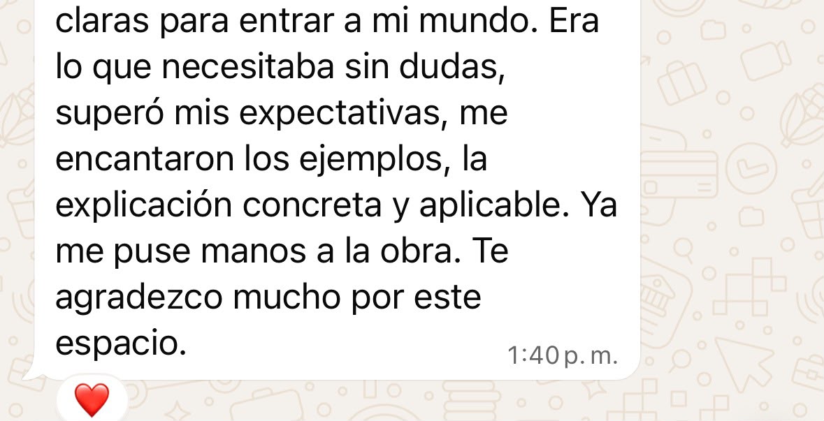 Testimonio Masterclass Enciende tu 1:1
