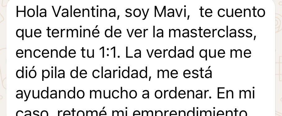 Testimonio Masterclass Enciende tu 1:1