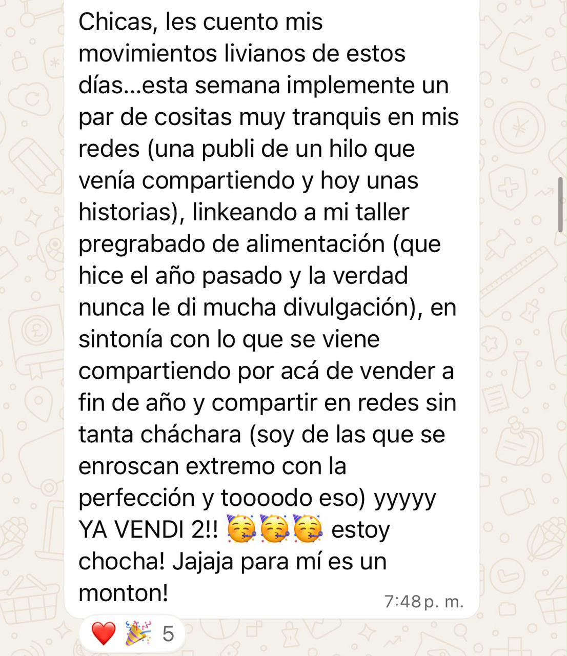 Testimonio por WhatsApp 3